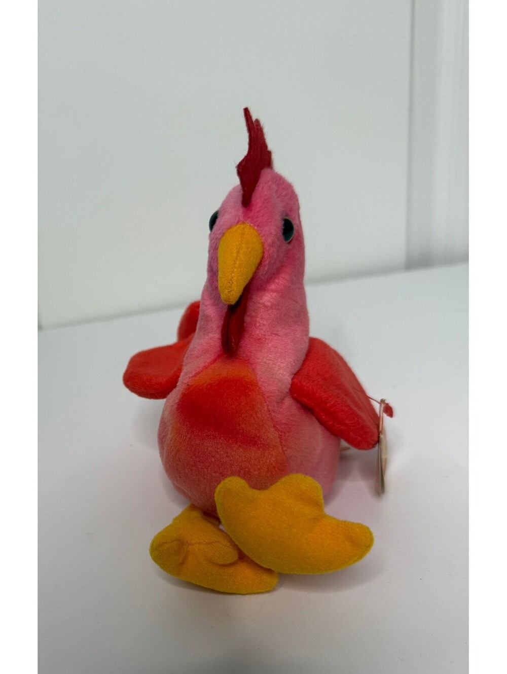 Ty Beanie Baby Strut Rooster 1996 Pink Red Chicken Plush With Tags